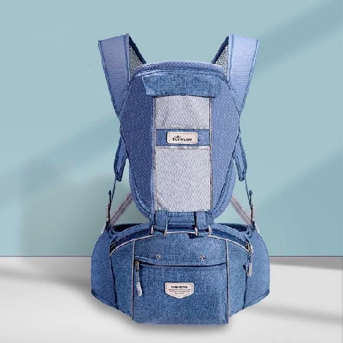 Foldable Baby Carrier with Detachable Hip Seat