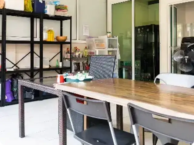 Dining area of the Femme5 boarding house for helpers