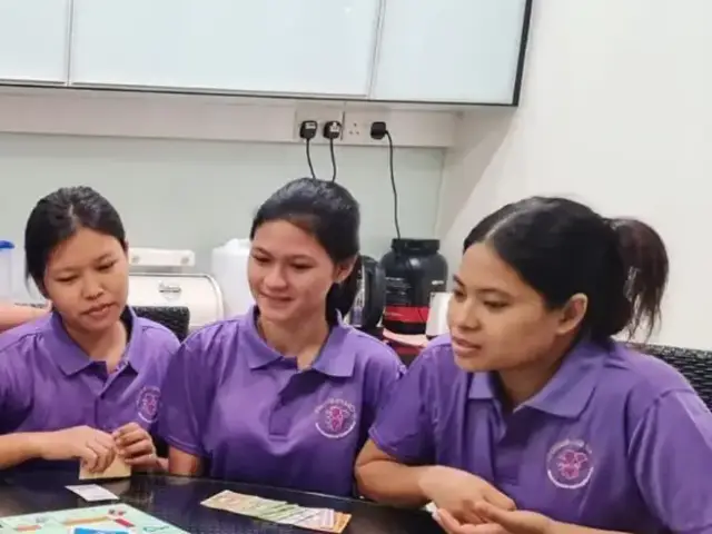 Femme5 helpers during a training session